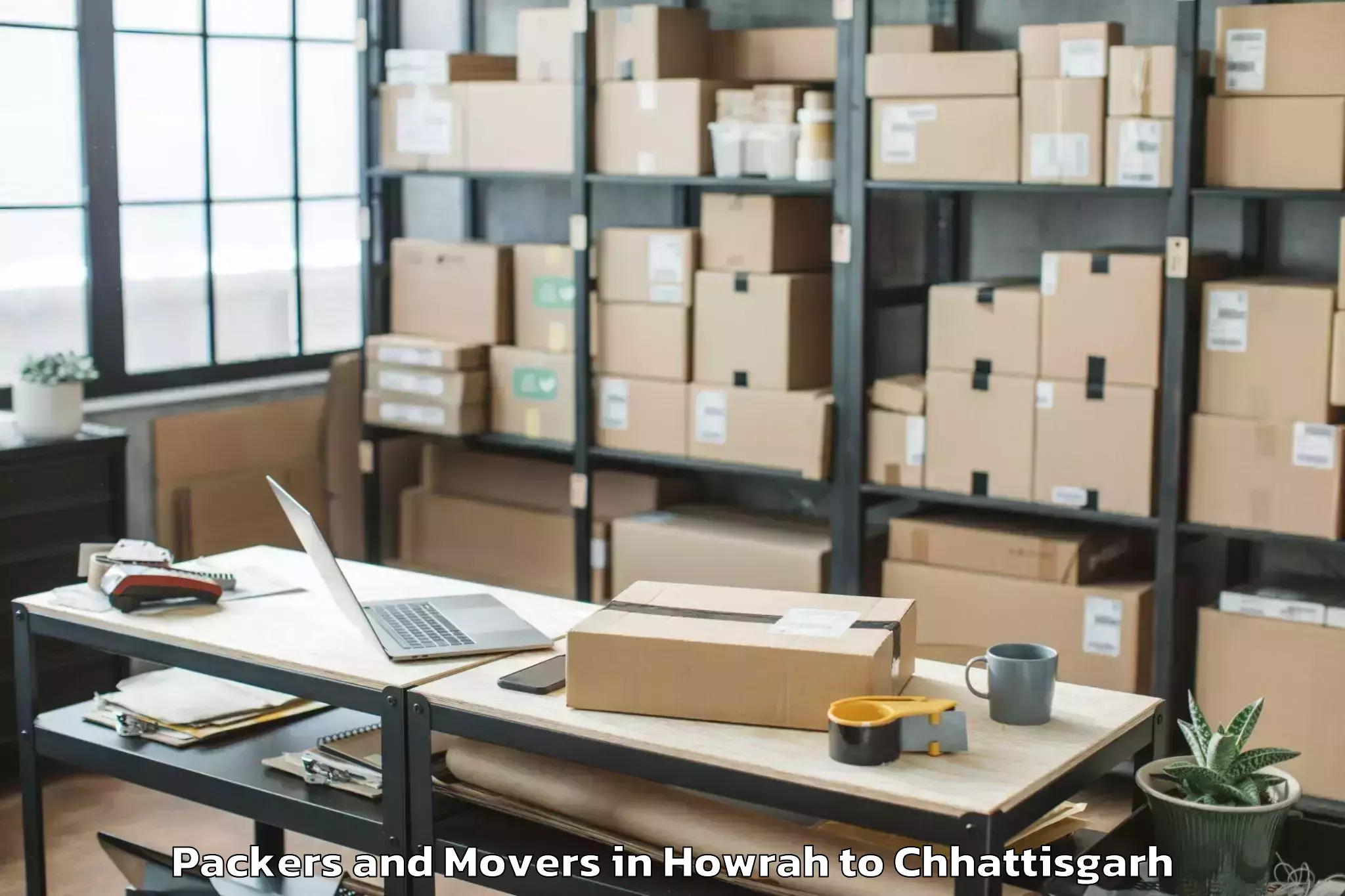 Trusted Howrah to Berla Packers And Movers